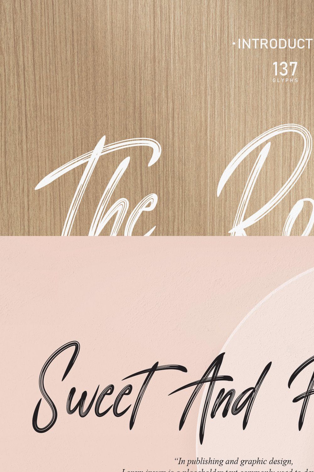 The Romantic | Script Font pinterest preview image.