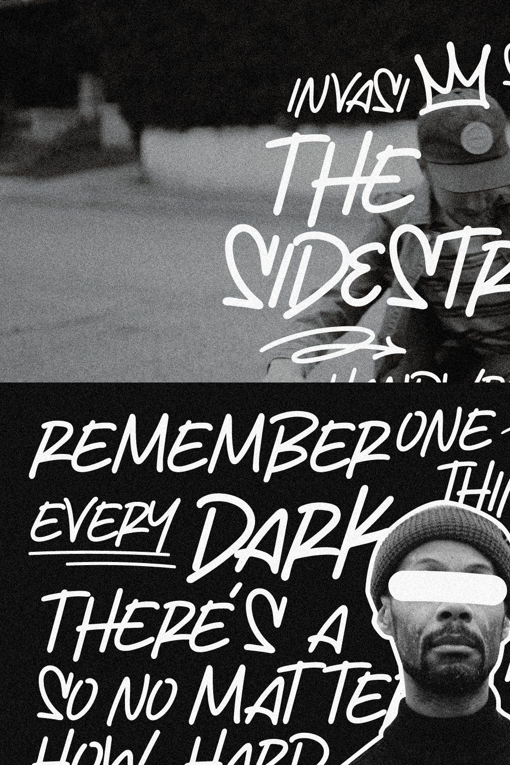 The Sidestream - Graffiti Font pinterest preview image.