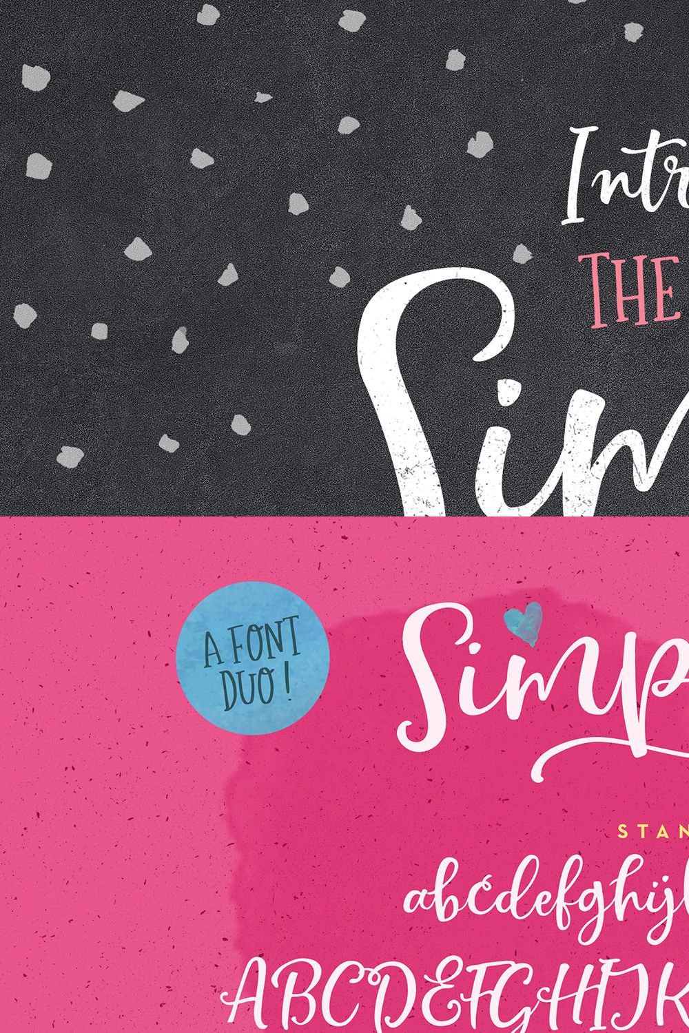 The Simply Sweet Font Duo pinterest preview image.