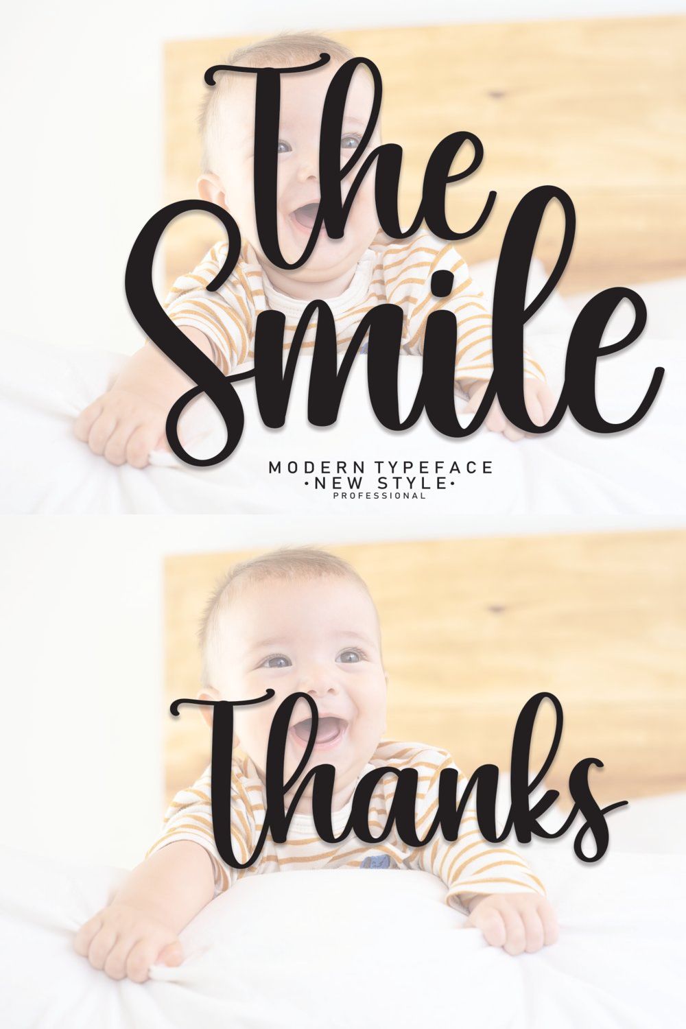 The Smile | Script Font pinterest preview image.