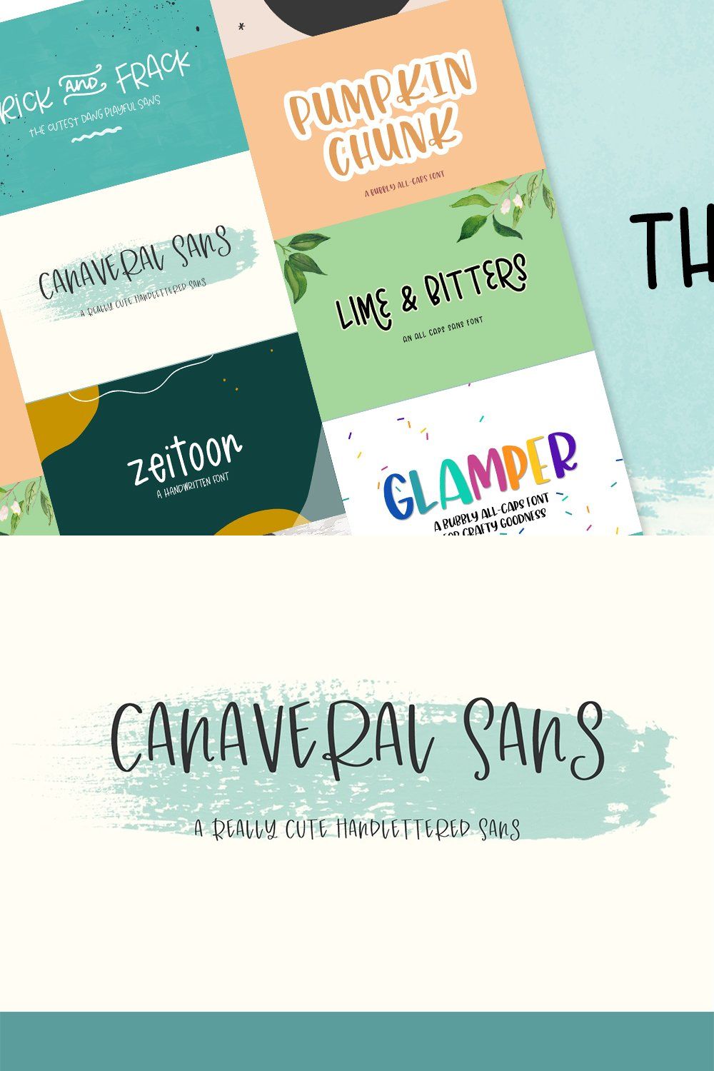 The Smooth Crafting Font Bundle pinterest preview image.