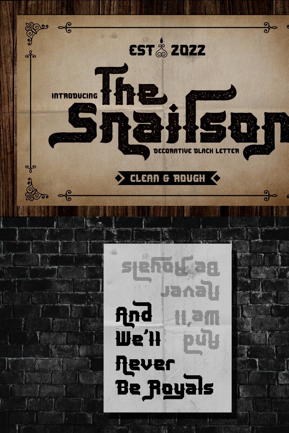 The Snailson - Decorative Font pinterest preview image.