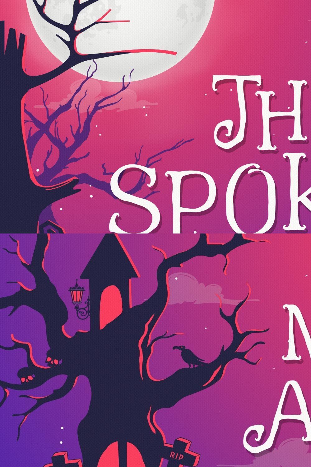 The Spokill Halloween Typeface pinterest preview image.