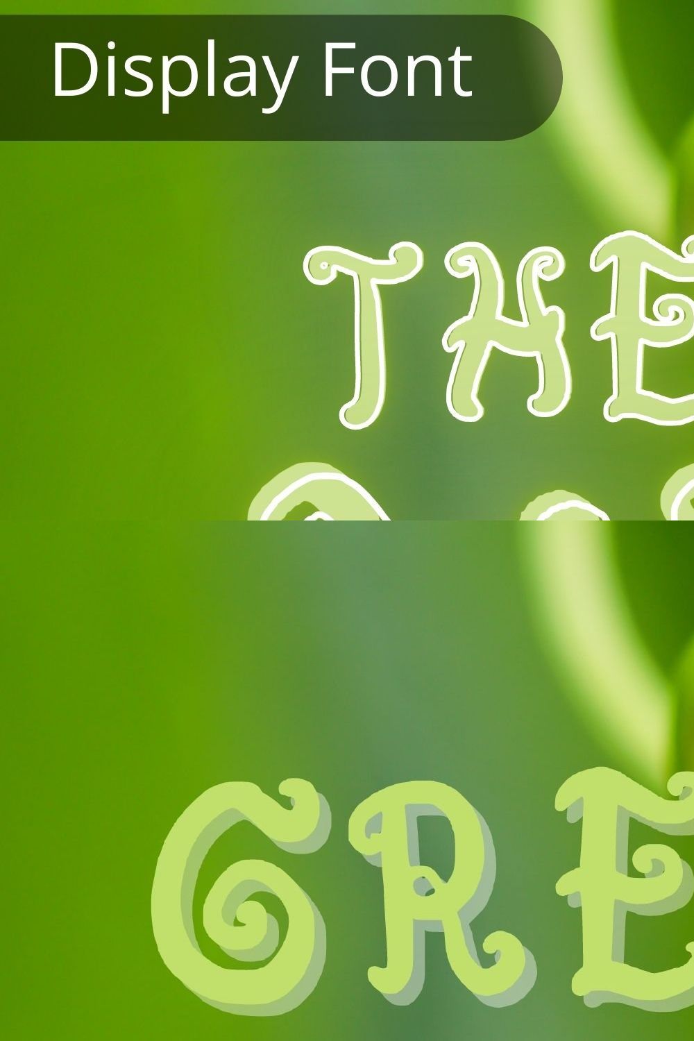 The Vine font, SVG font pinterest preview image.