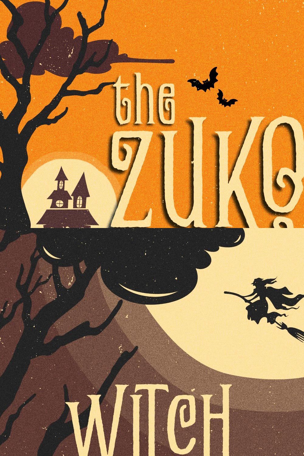The Zukones Halloween Font pinterest preview image.