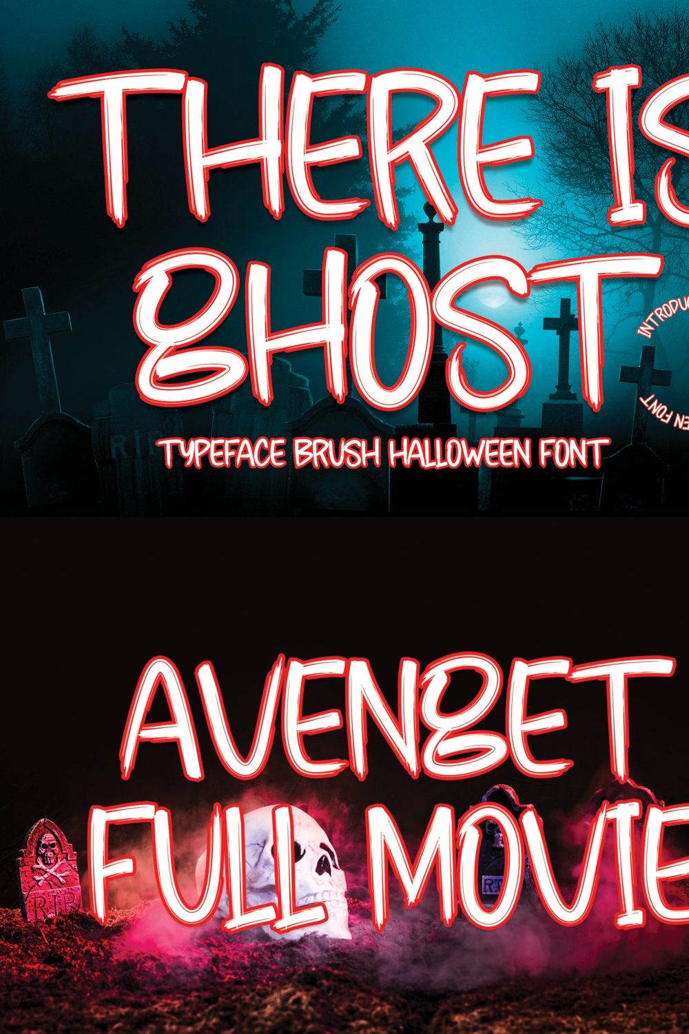 There Is Ghost | Script Font pinterest preview image.