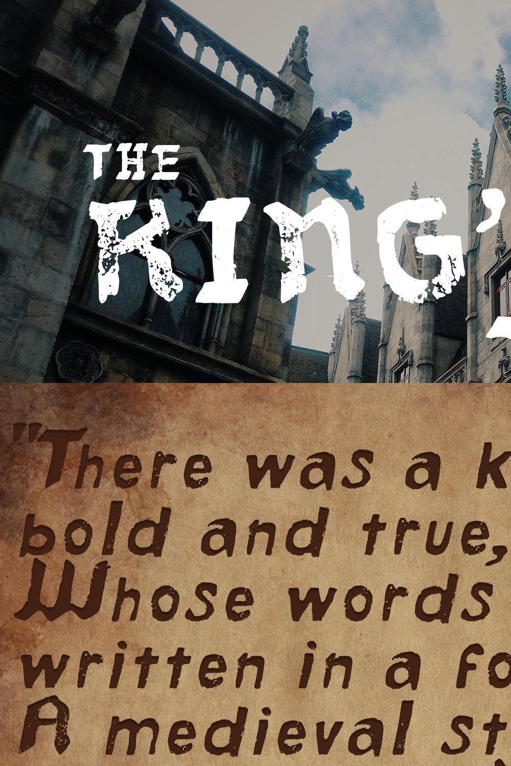 There Was a King Medieval Font pinterest preview image.