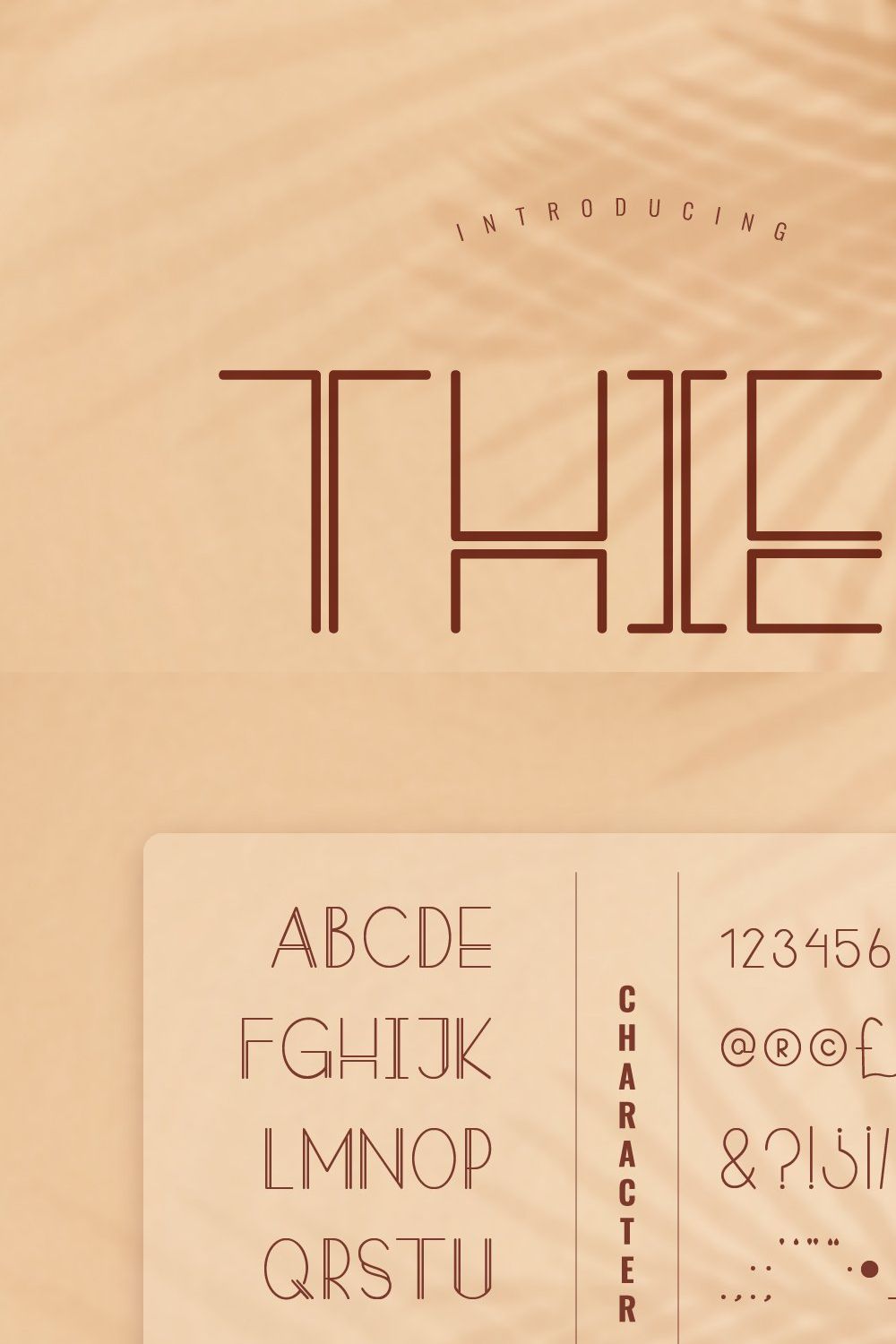 Thief Modern Typeface pinterest preview image.