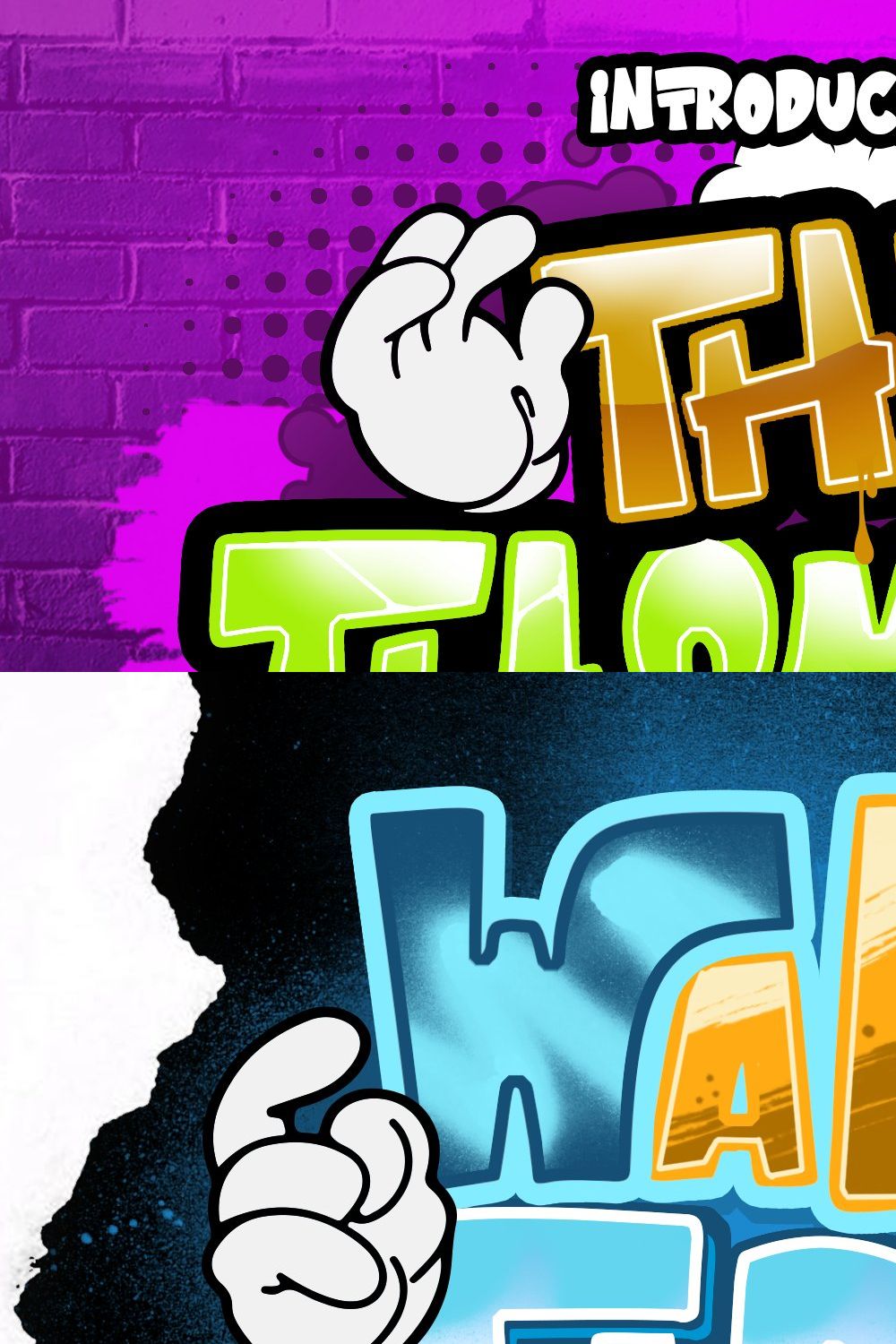 THOMRE GRAFFITI FONT pinterest preview image.