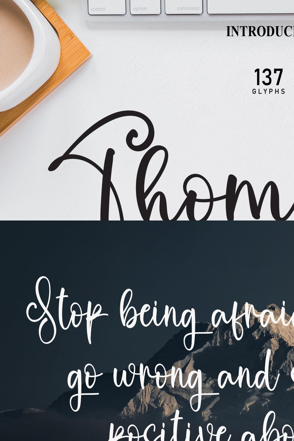 Thomshon | Script Font pinterest preview image.