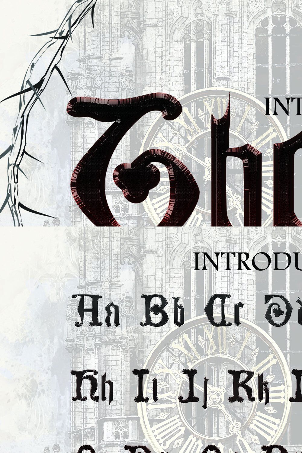 THORN, a Blackletter Typeface pinterest preview image.