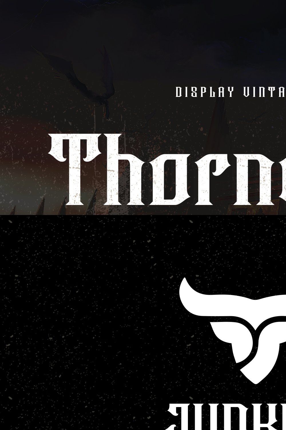 Thorndown - Vintage Display Font pinterest preview image.