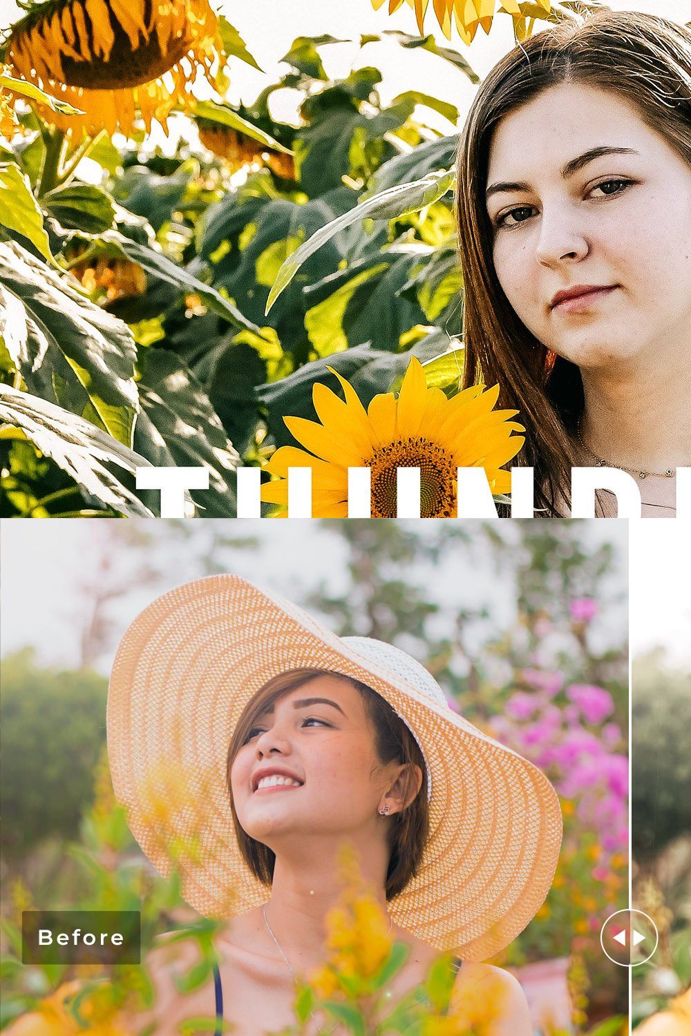 Thunbergia Pro Lightroom Presets pinterest preview image.