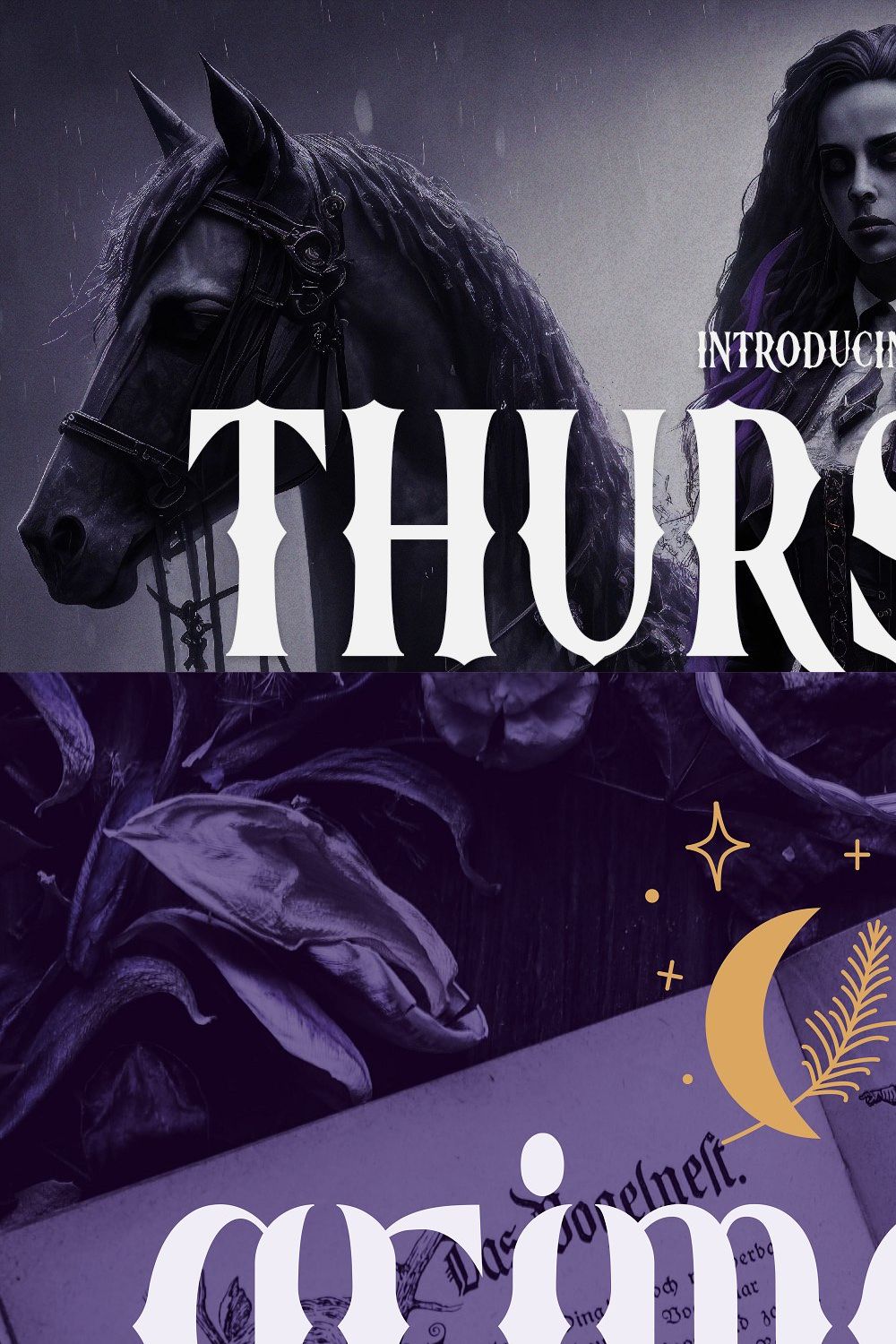 Thursday - Gothic Typeface pinterest preview image.