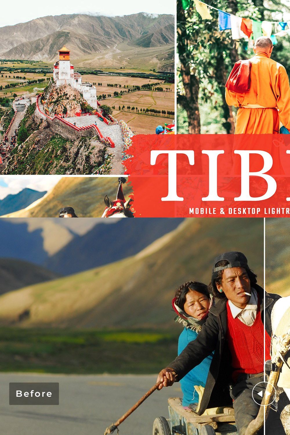 Tibet Pro Lightroom Presets pinterest preview image.