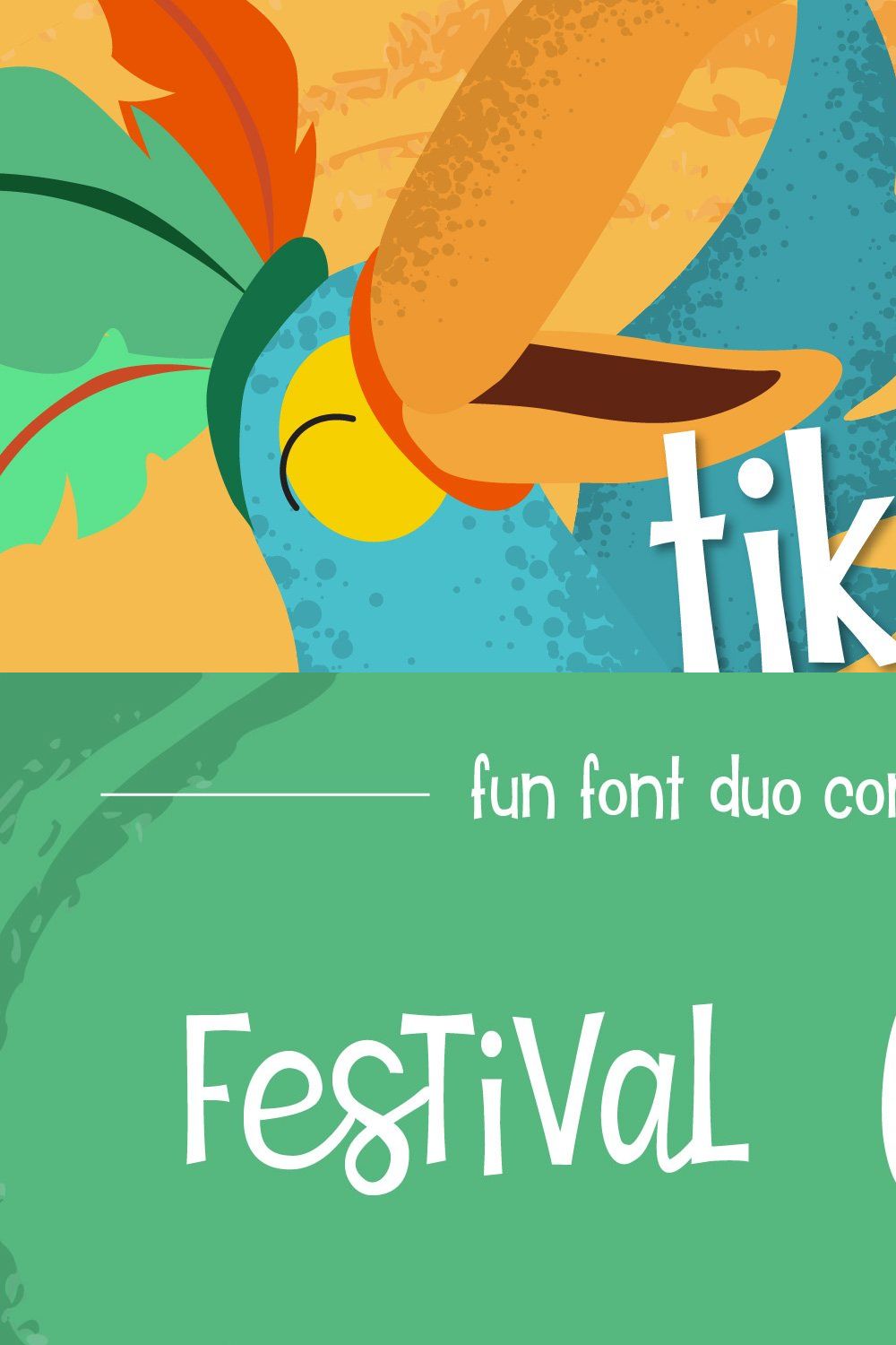 Tiki Tiki Festival Font Duo pinterest preview image.