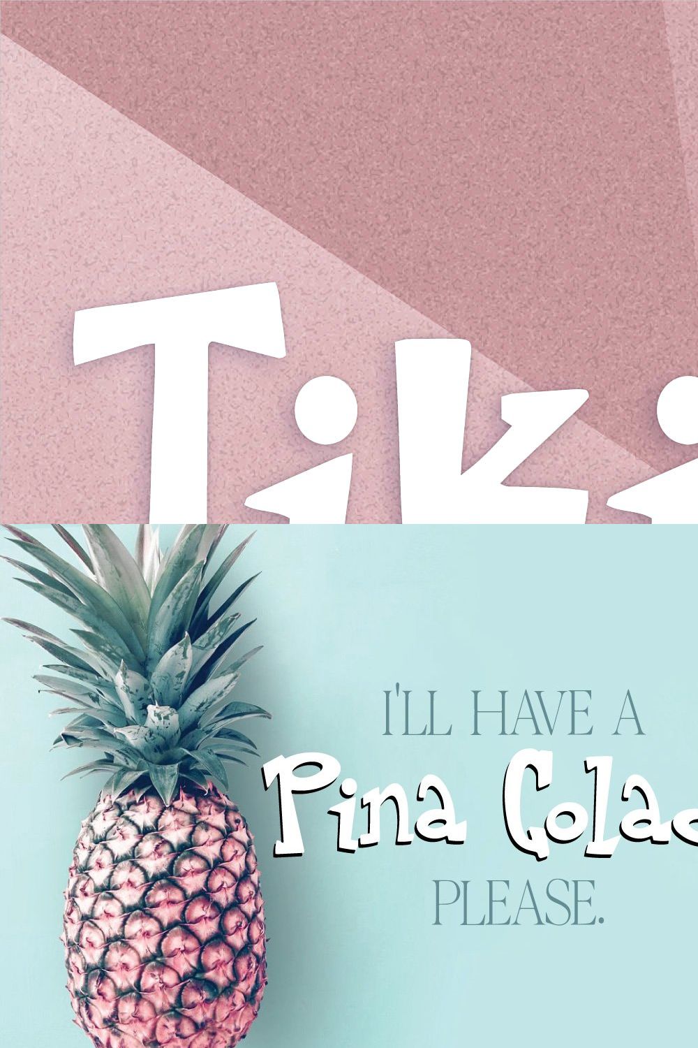 Tiki Time Font Collection pinterest preview image.