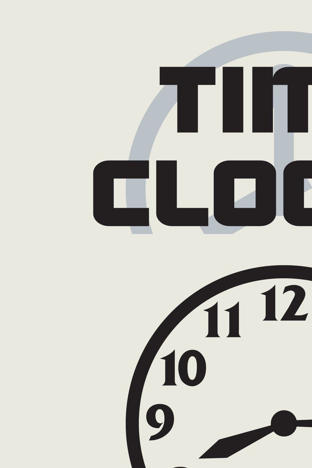 Time Clocks Font pinterest preview image.