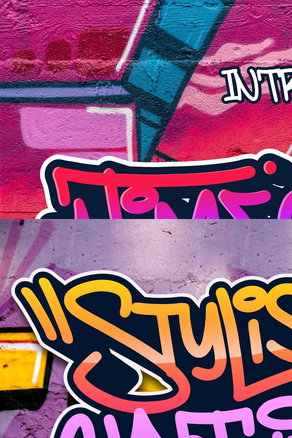 Timegoing a Graffiti Street Font pinterest preview image.