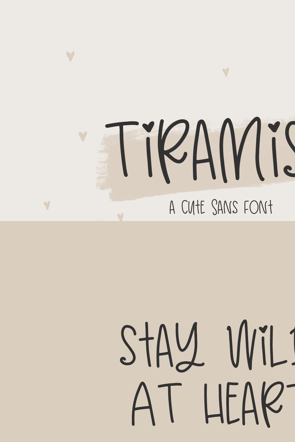 Tiramisu Font pinterest preview image.