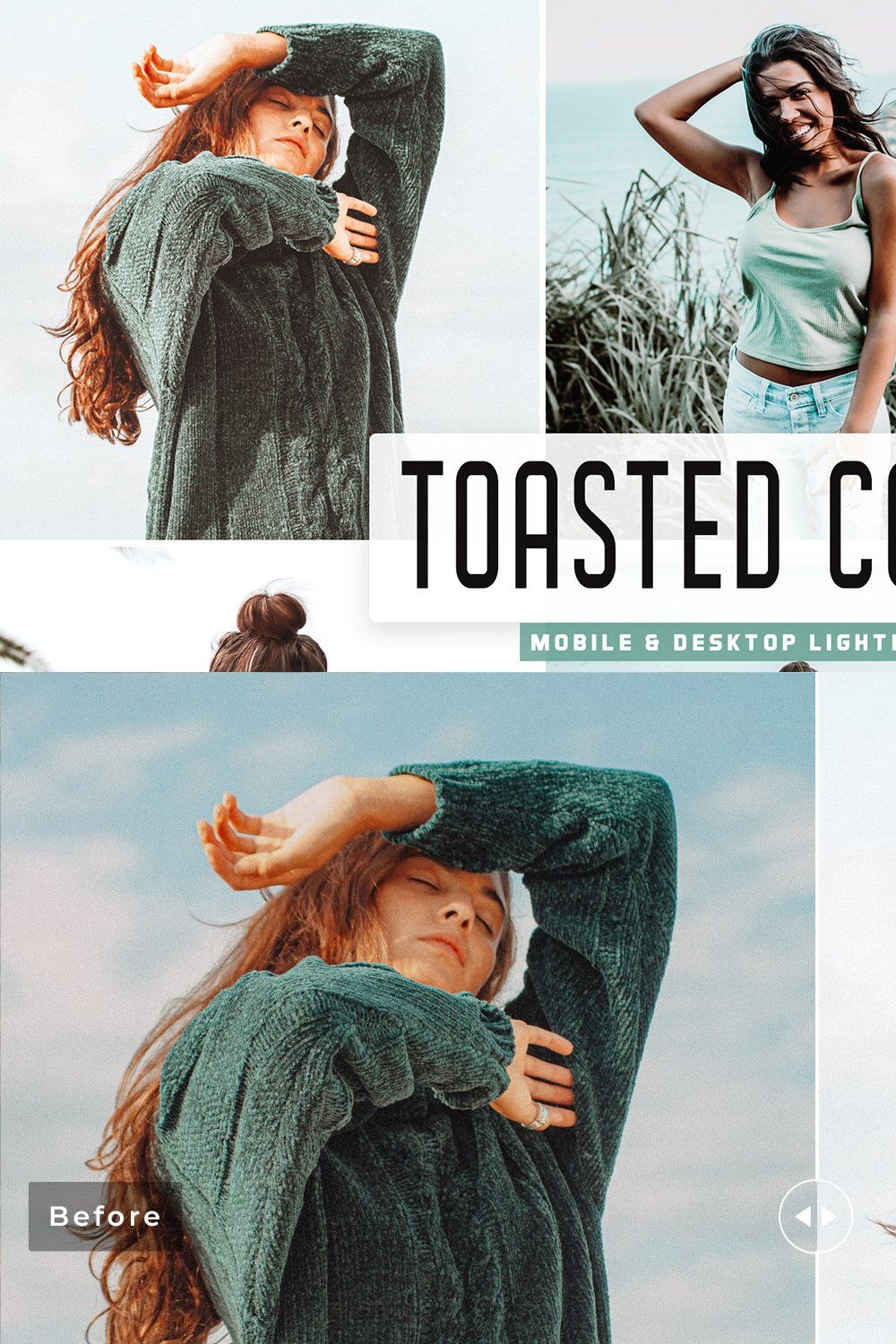 Toasted Coconut Lightroom Presets pinterest preview image.