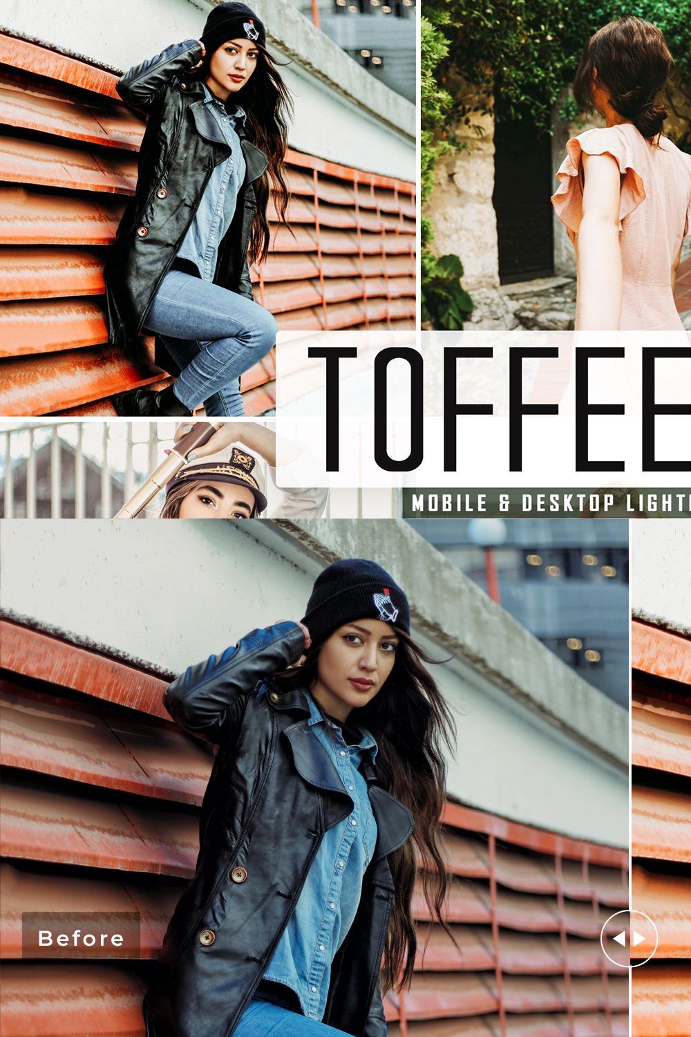 Toffee Nut Lightroom Presets Pack pinterest preview image.