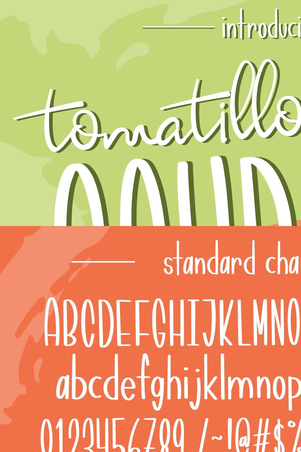 Tomatillo Soup Font Duo pinterest preview image.