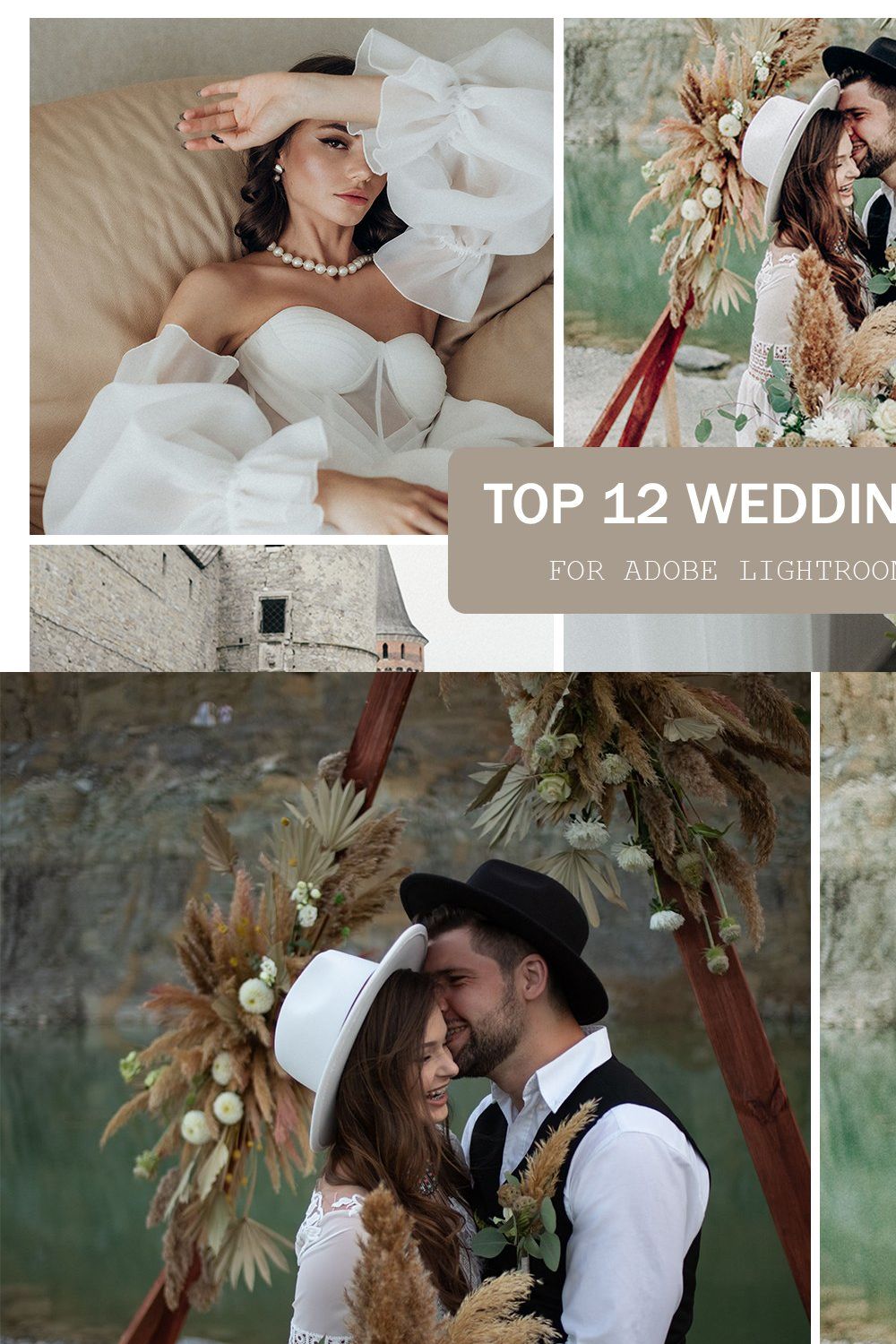 TOP 12 WEDDING LIGHTROOM PRESETS pinterest preview image.