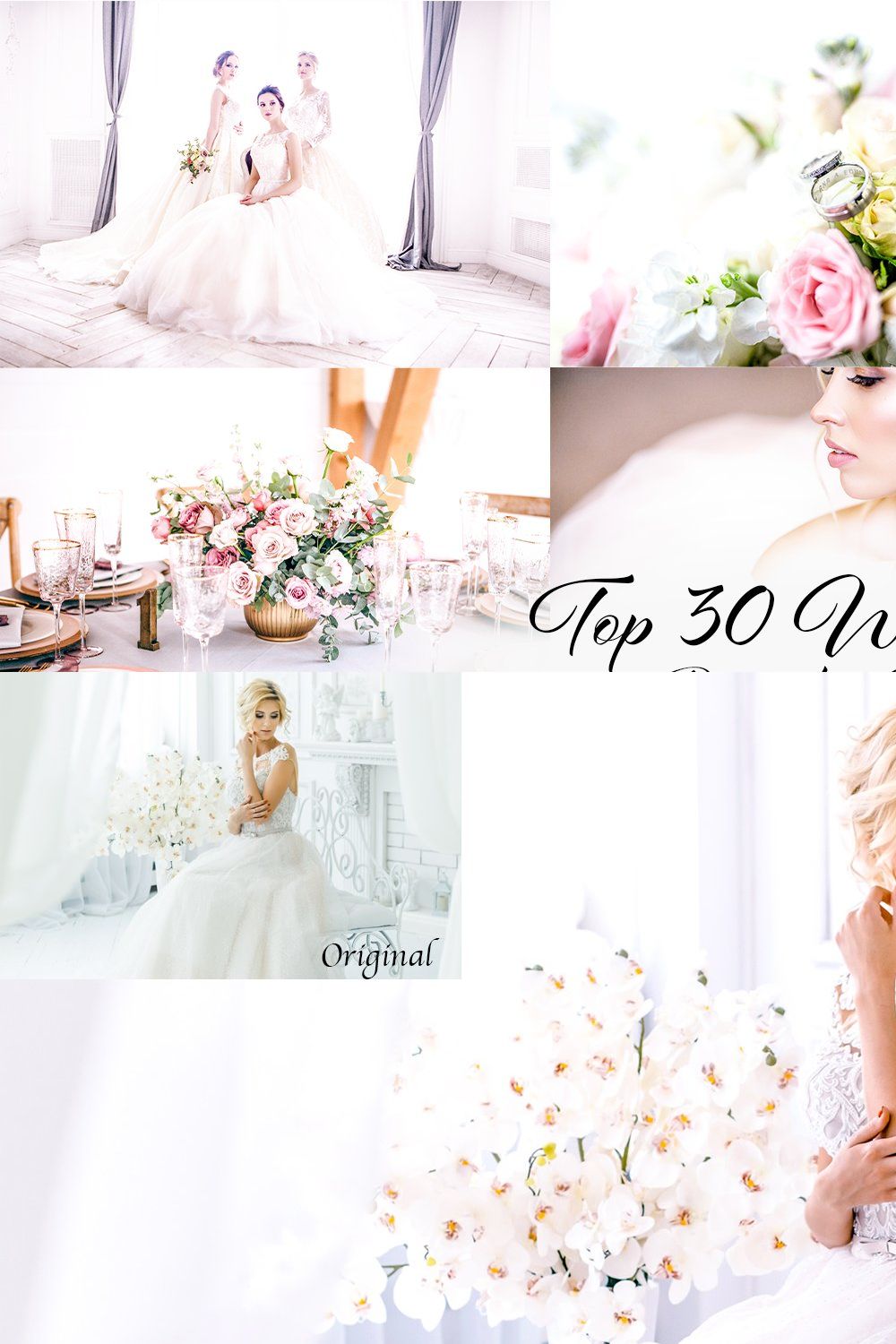 Top 30 Wedding Presets / Actions pinterest preview image.