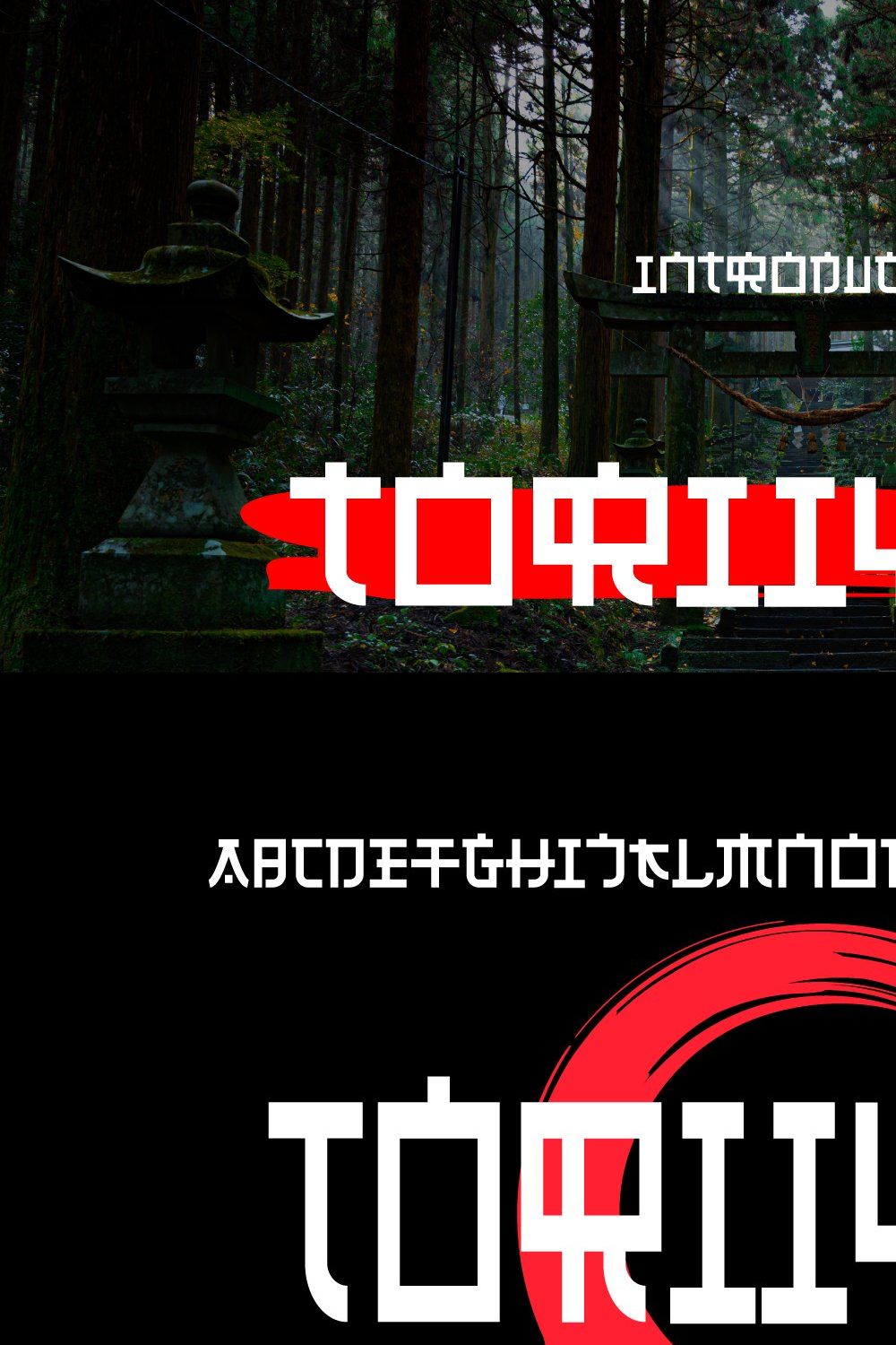 Toriiyama - Japanese Style Font pinterest preview image.