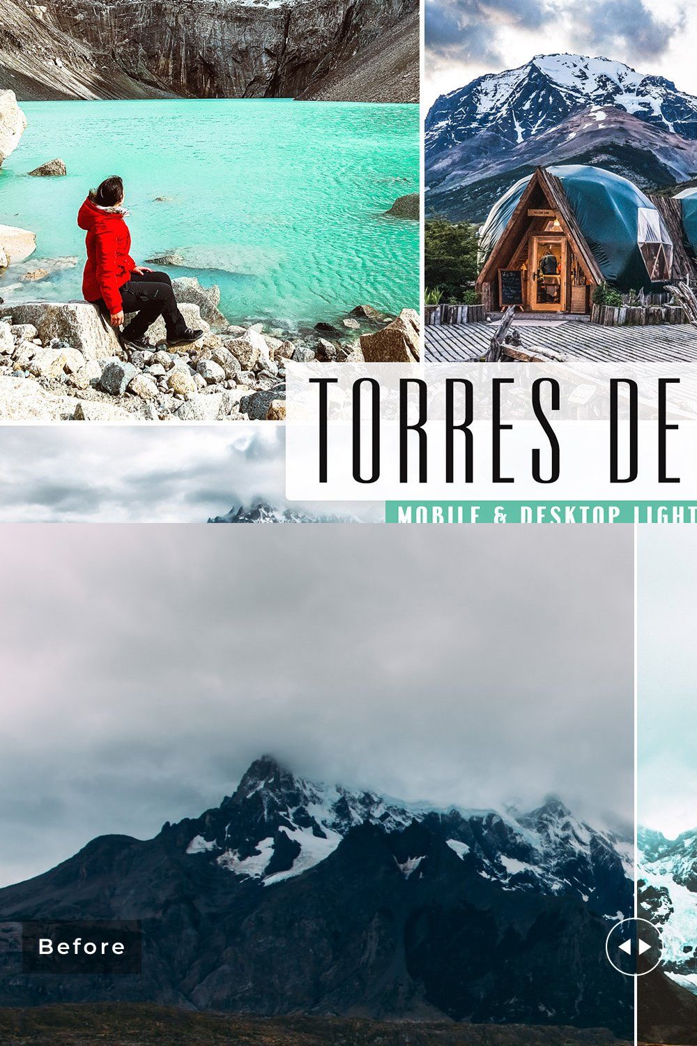 Torres del Paine Pro Lightroom Prese pinterest preview image.