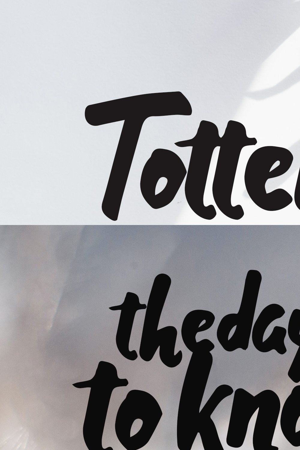 Tottebas - Hand Lettering Font pinterest preview image.