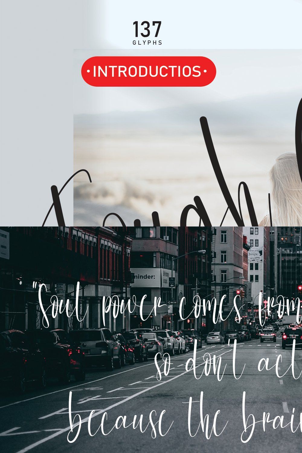 Tough Girl | Handwriten Font pinterest preview image.