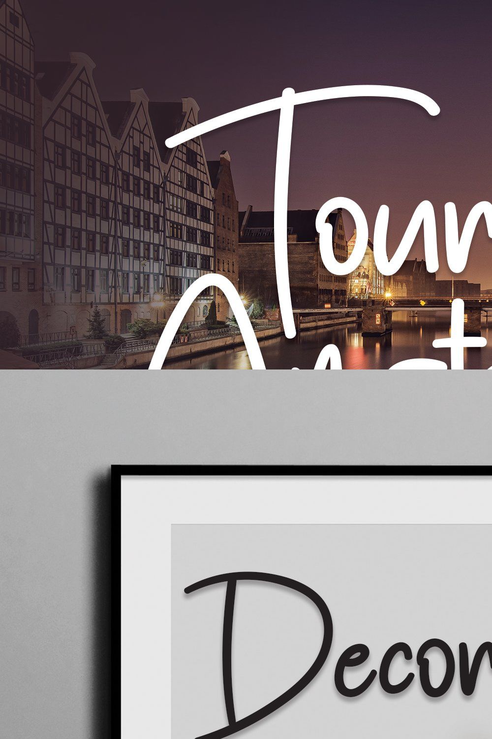 Tour To Amsterdam | Script Font pinterest preview image.