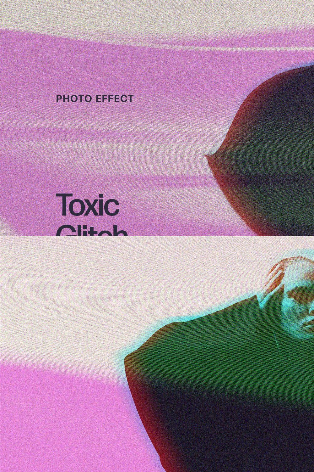Toxic Glitch Effect pinterest preview image.