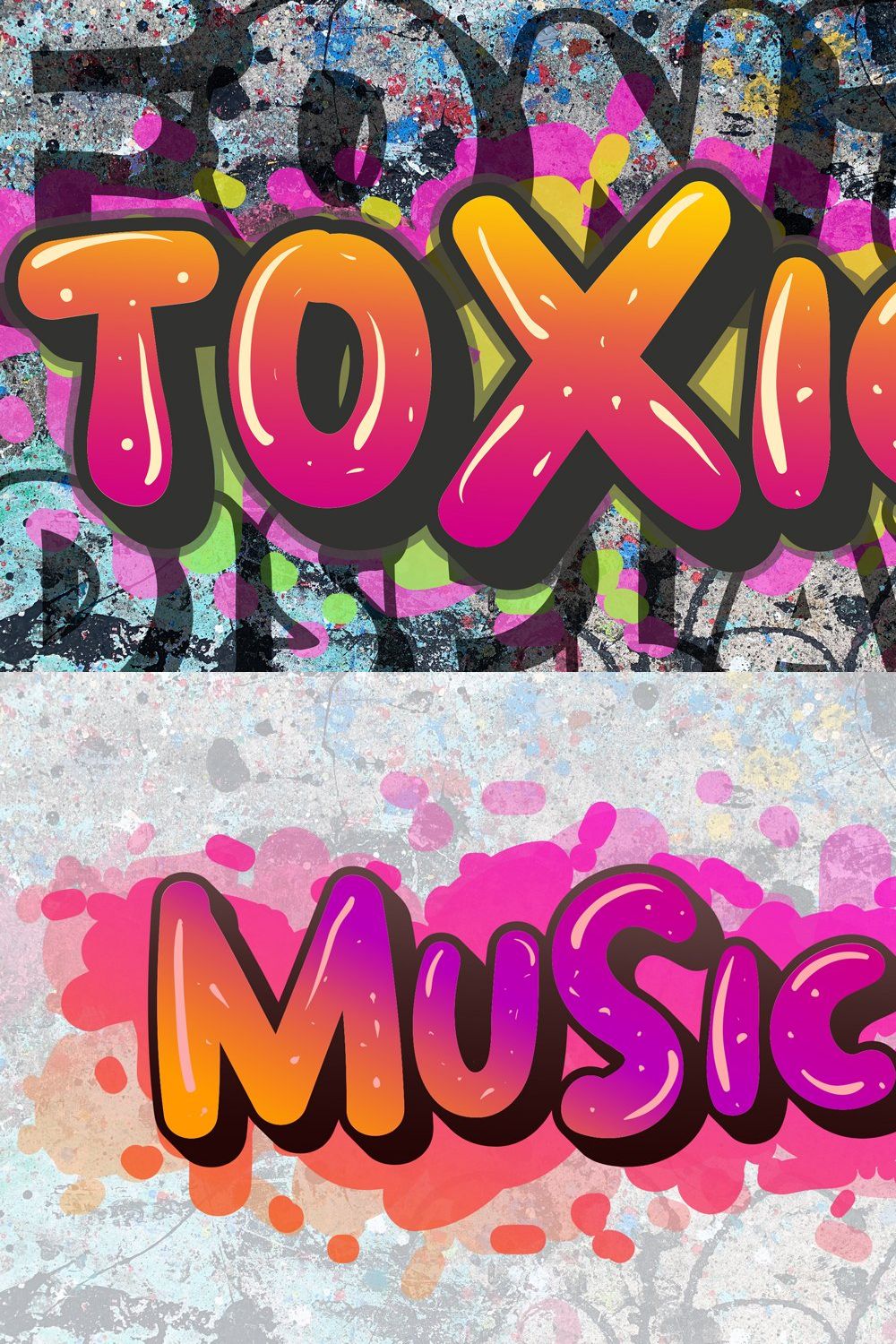 toXic // styled display font pinterest preview image.