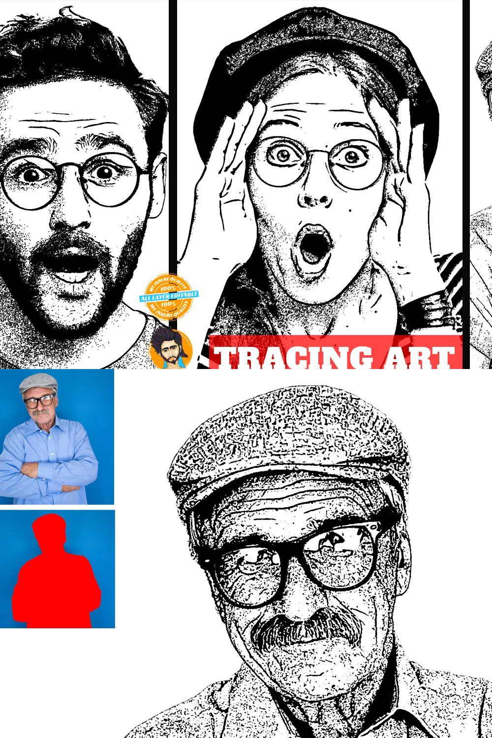 Tracing Art pinterest preview image.