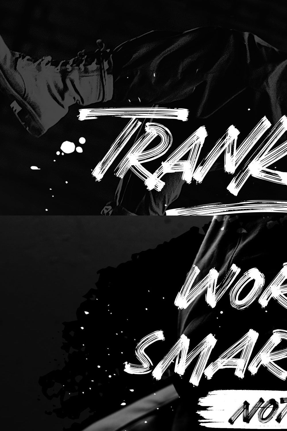 Tranksey - Brush Font pinterest preview image.