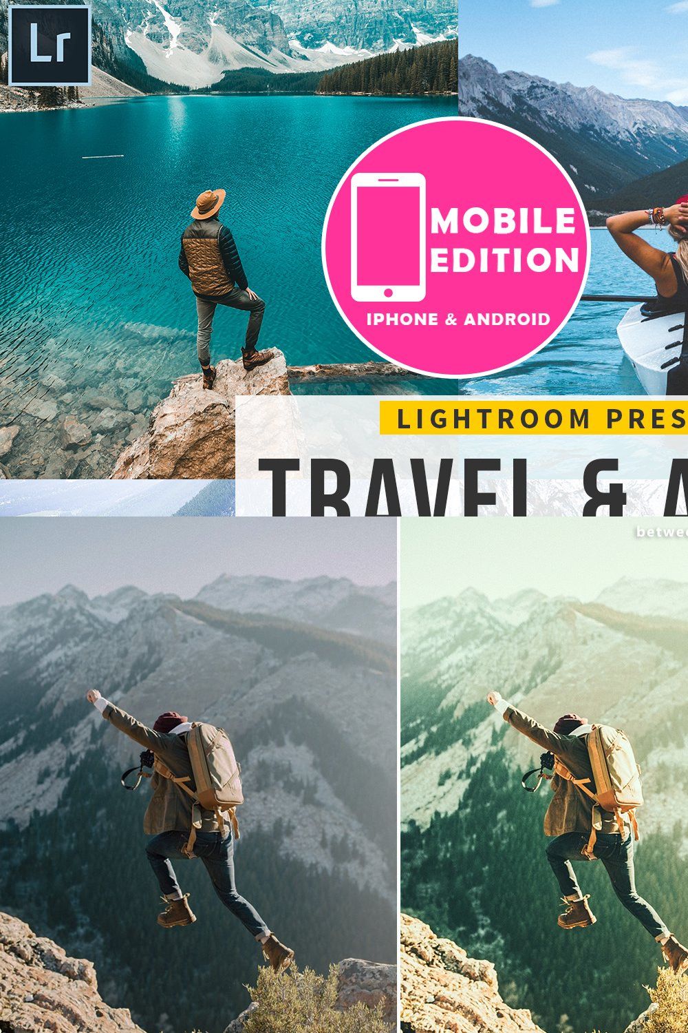 Travel & Adventure Lightroom presets pinterest preview image.