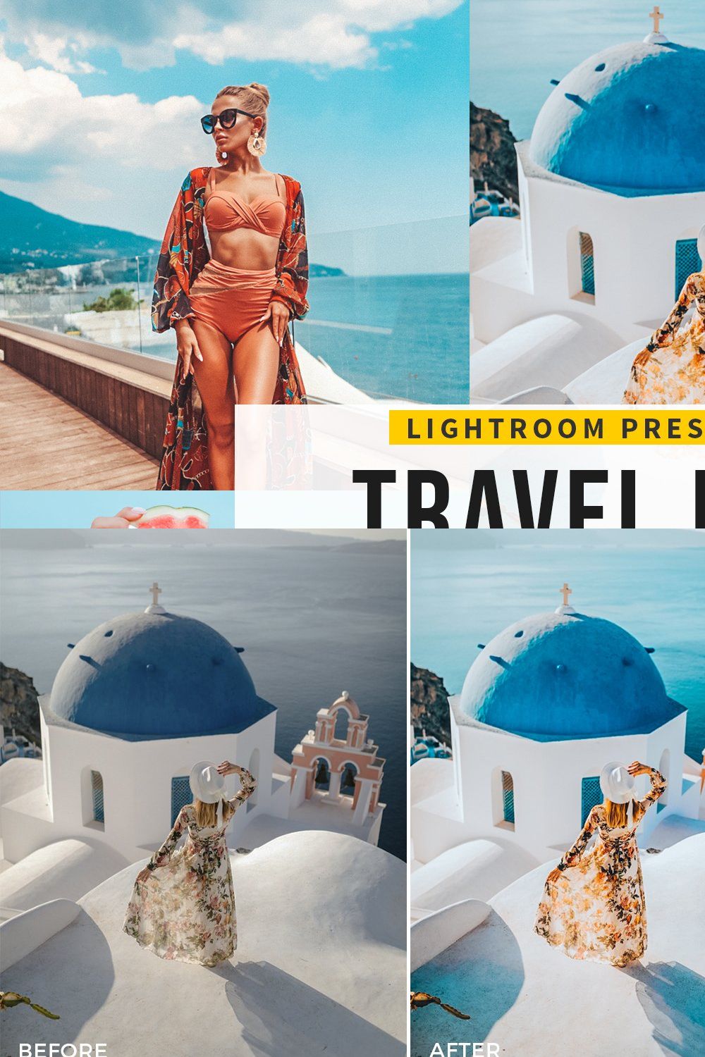 Travel Blogger Lightroom Presets pinterest preview image.