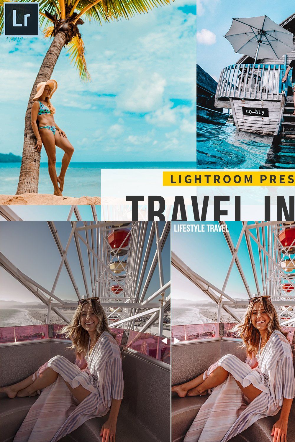Travel Influencer Lightroom Presets pinterest preview image.
