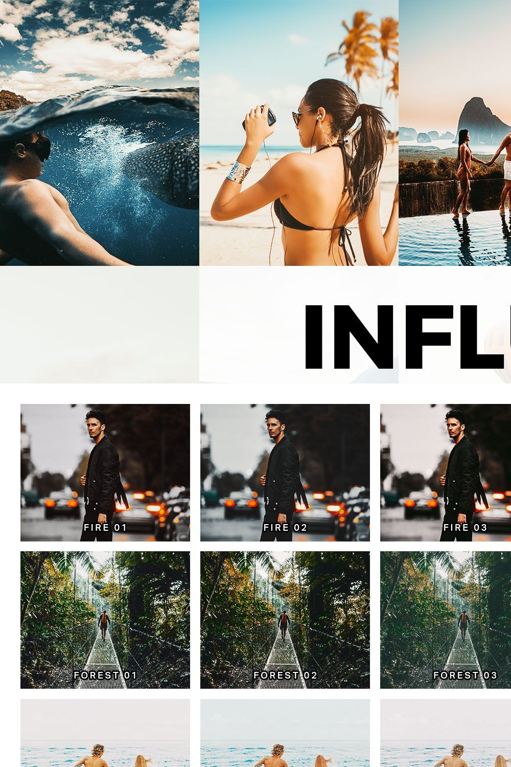 Travel Influencer Starter Preset Kit pinterest preview image.