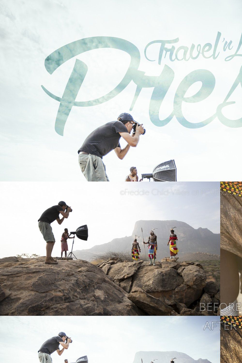 Travel & Lifestyle Lightroom Presets pinterest preview image.