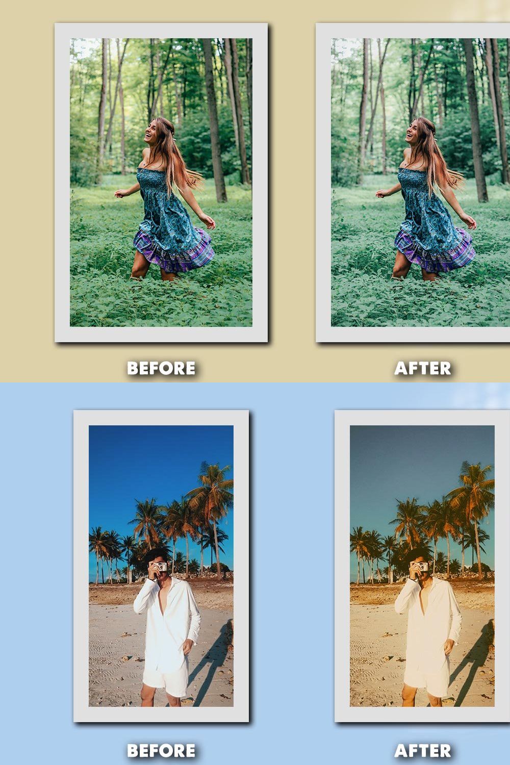 Travel Lightroom Mobile LUTs pinterest preview image.