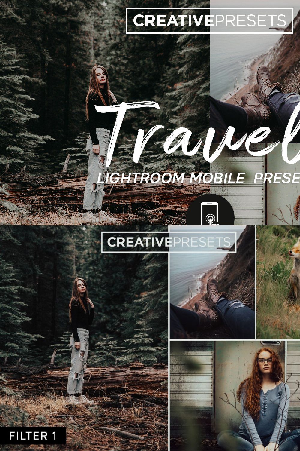 TRAVEL PRESETS - LIGHTROOM MOBILE pinterest preview image.