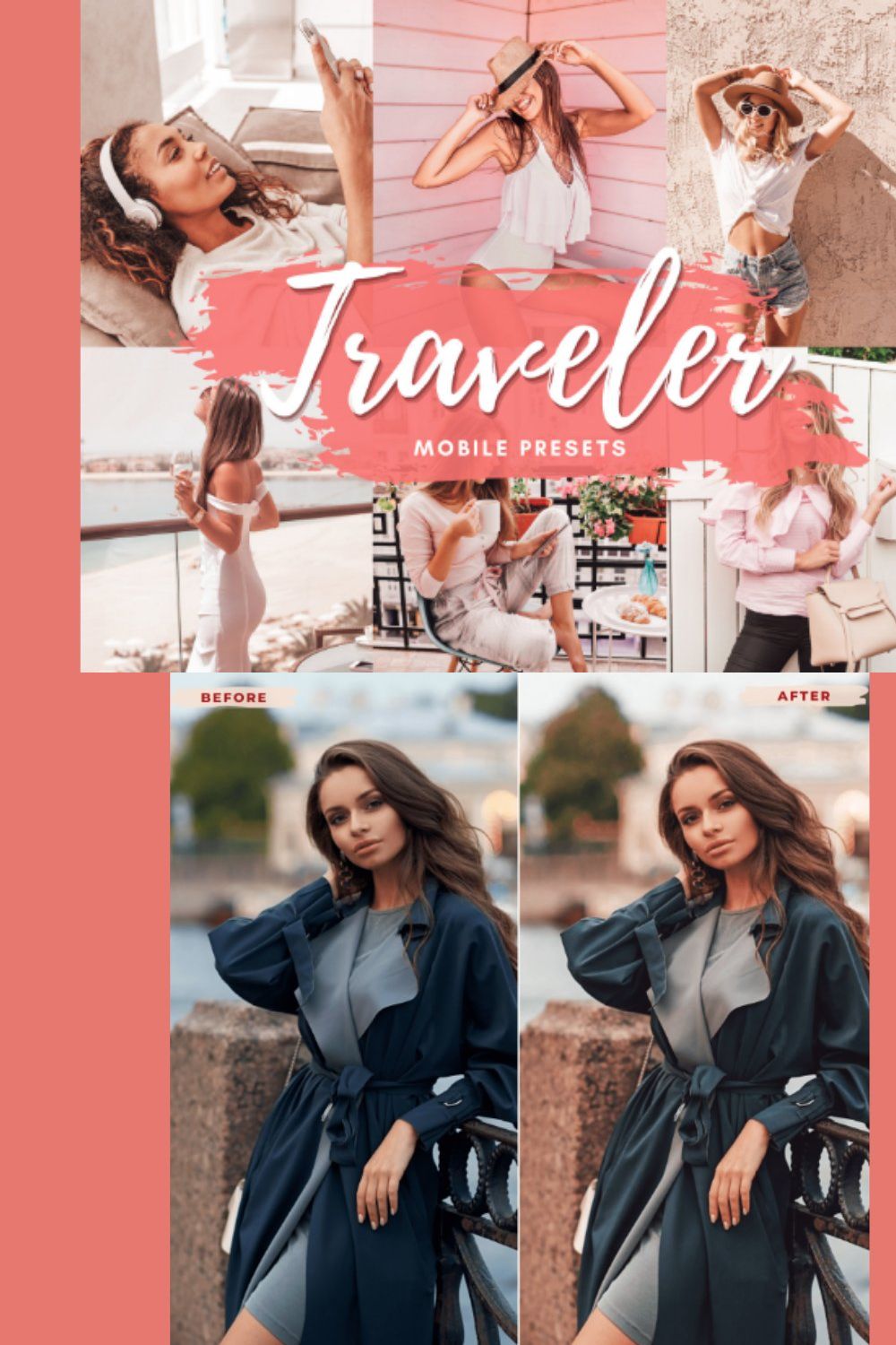 TRAVELER Mobile Lightroom Presets pinterest preview image.