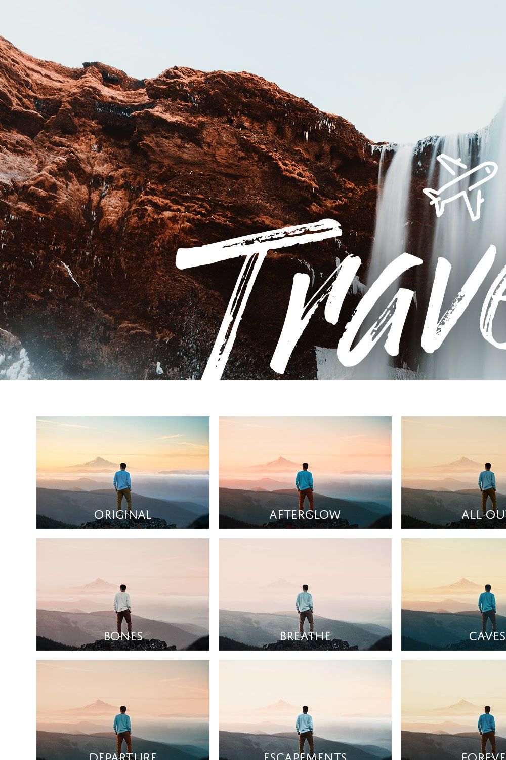 Traveller Lightroom Profiles & LUTs pinterest preview image.