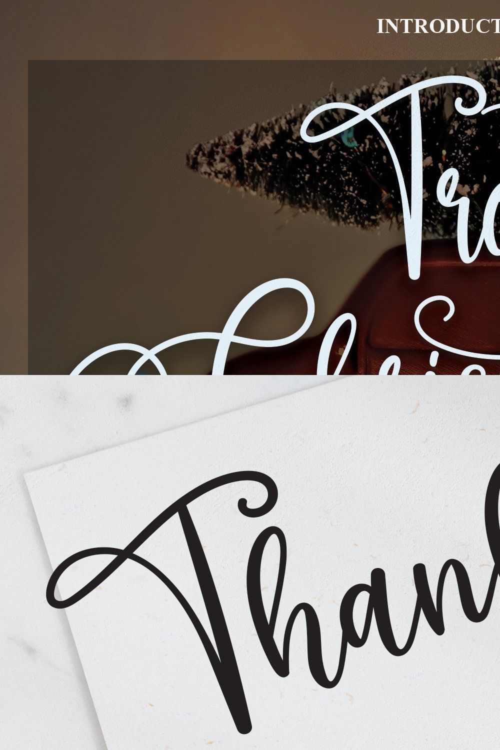 Tree Christmas | Script Font pinterest preview image.