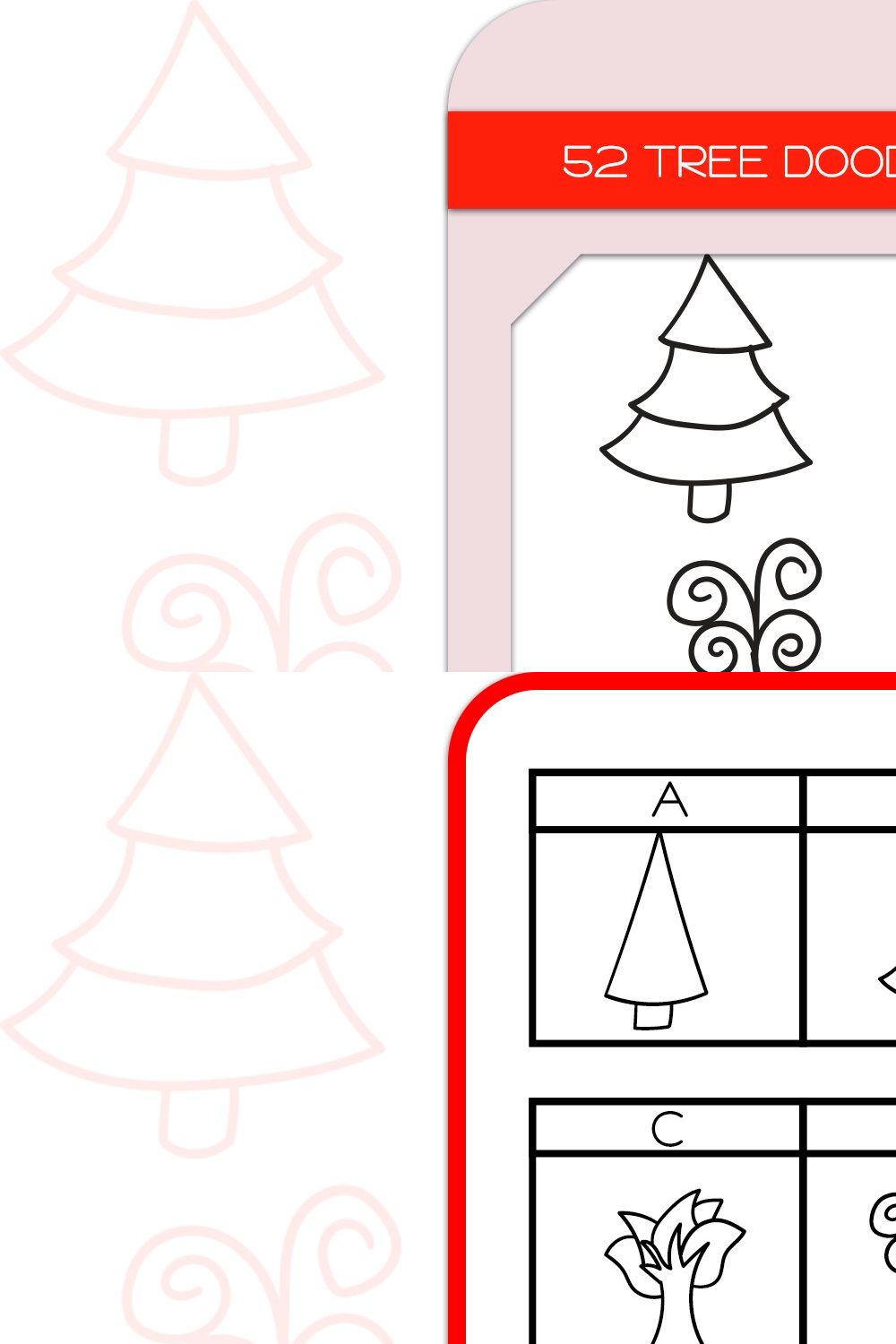 Tree Doodles - Dingbats Font pinterest preview image.