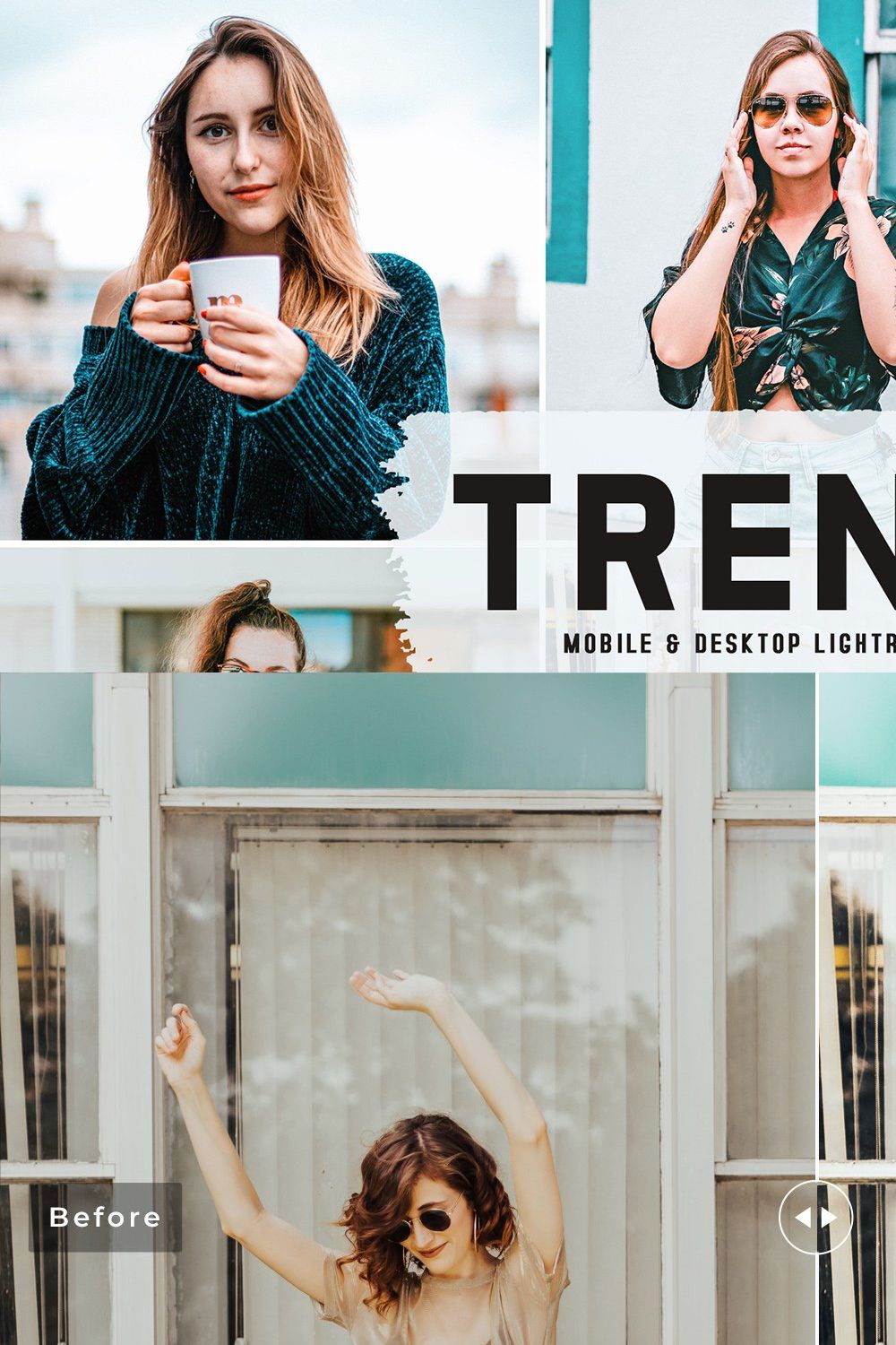 Trendy Pro Lightroom Presets pinterest preview image.